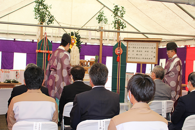 道セキスイハイムが安全祈願祭 – 苫小牧市内で81区画の宅地造成